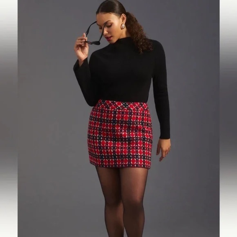 Endless Rose Red and Black Pencil Skirt